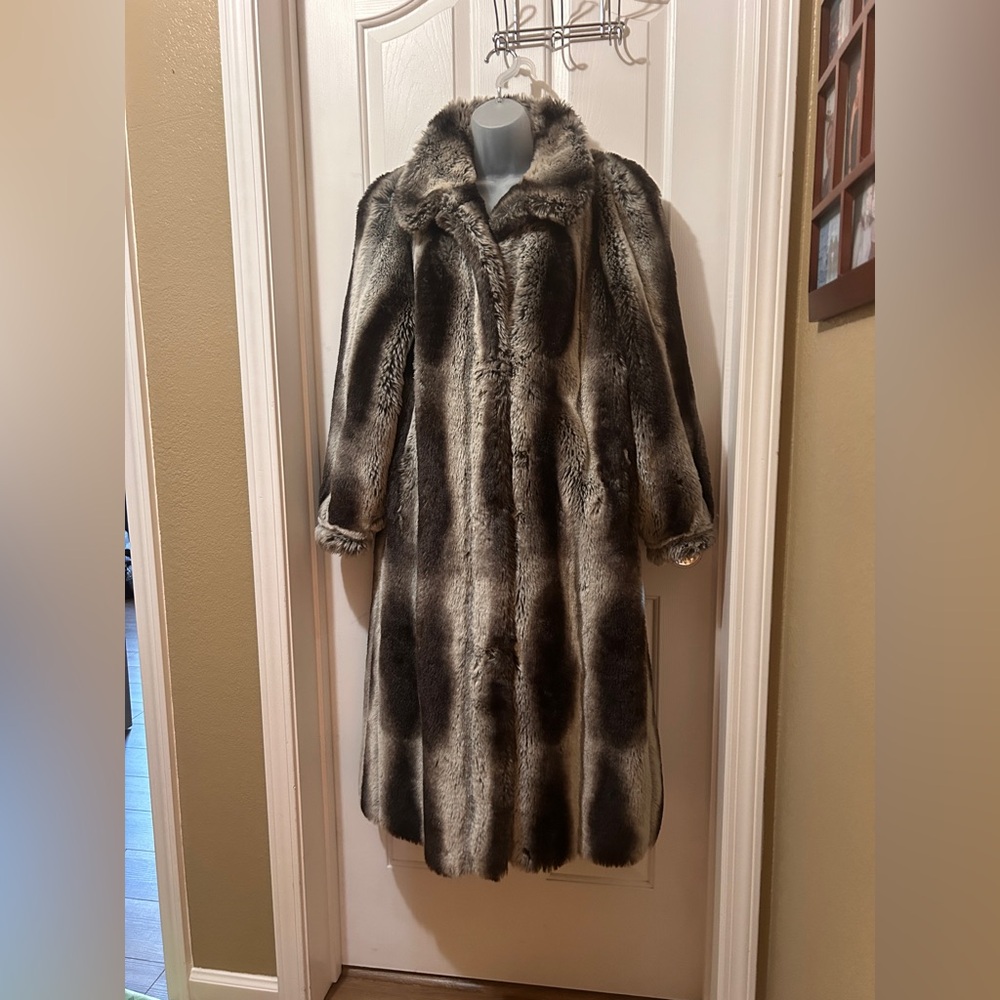 Faux Fur Full Length Chin Chin coat